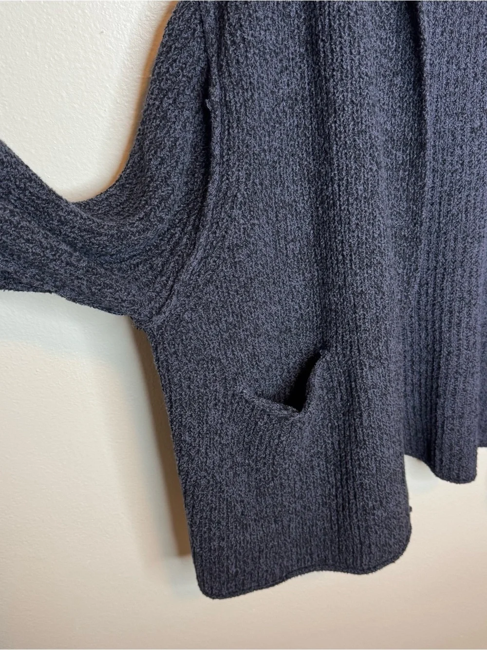 Free People Low Tide Cardigan Navy Blue Knit Open Pocket